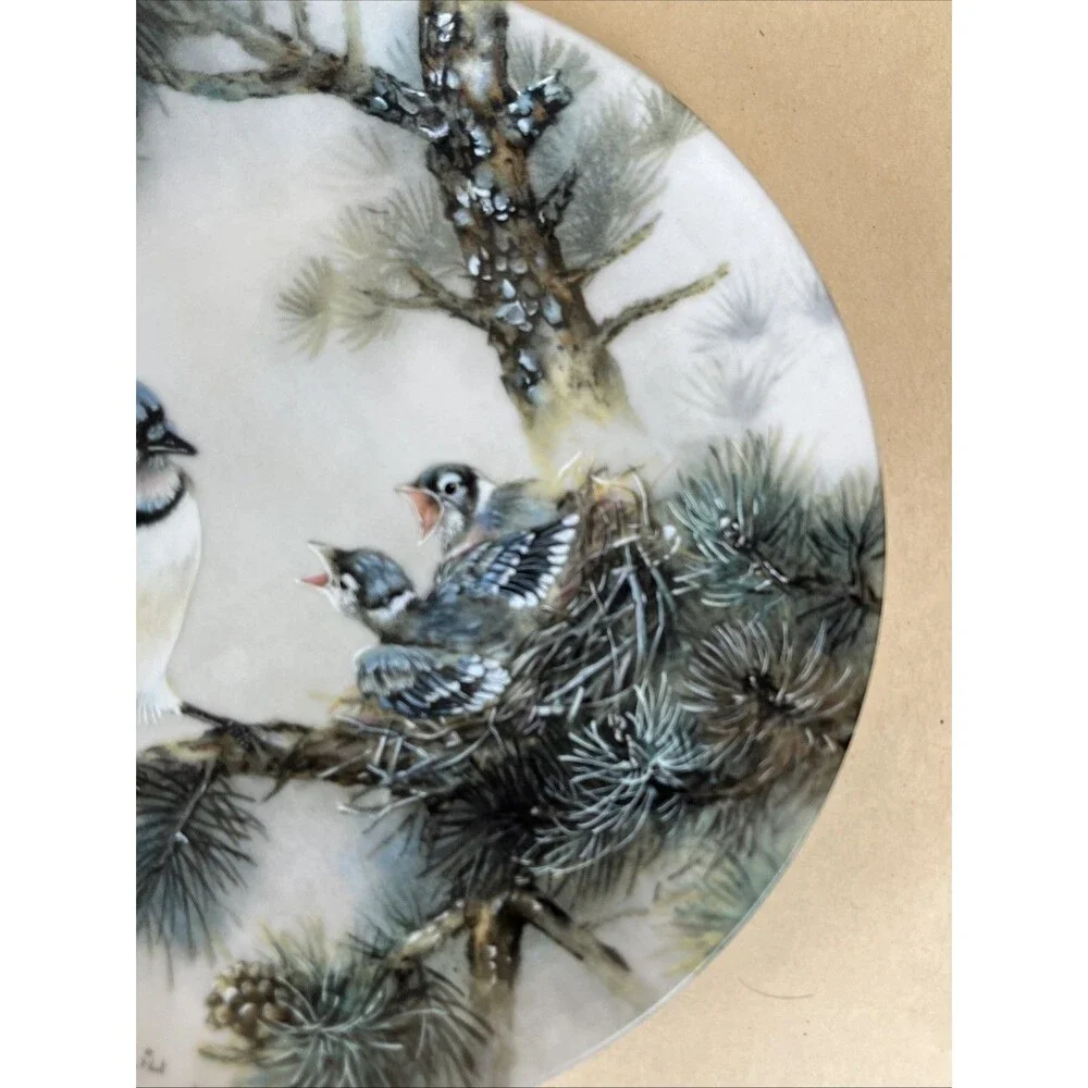 VTG‎ Lena Liu Nature's Poetry Series Plates- MORNING SERENADE, MORNING CHRUS EUC